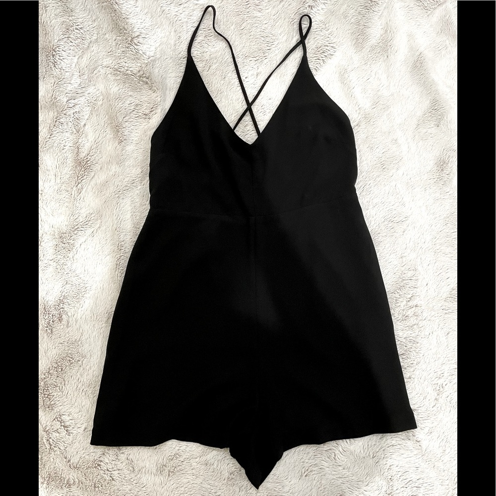 NWT Black Cross Back Romper